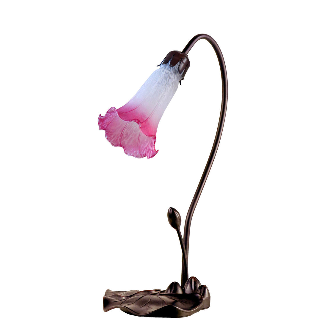 Single Lily Table Lamp White Magenta