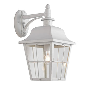 Trenero Exterior Surface Mounted Coach Wall Light IP44 Matte White