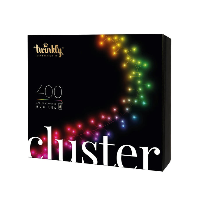 Twinkly 400 LED Cluster Light_Generation II_AU Plug Black Wire - RGB