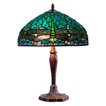 16' Sylvia Dragonfly Large Tiffany Table Lamp
