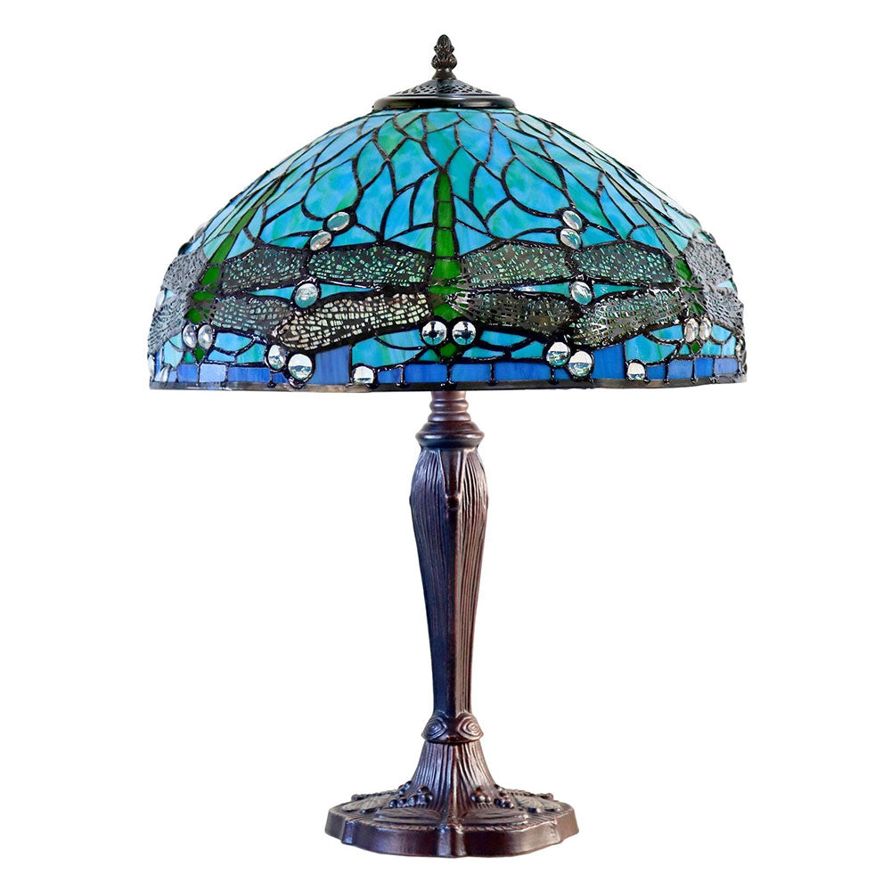 16' Sylvia Dragonfly Large Tiffany Table Lamp