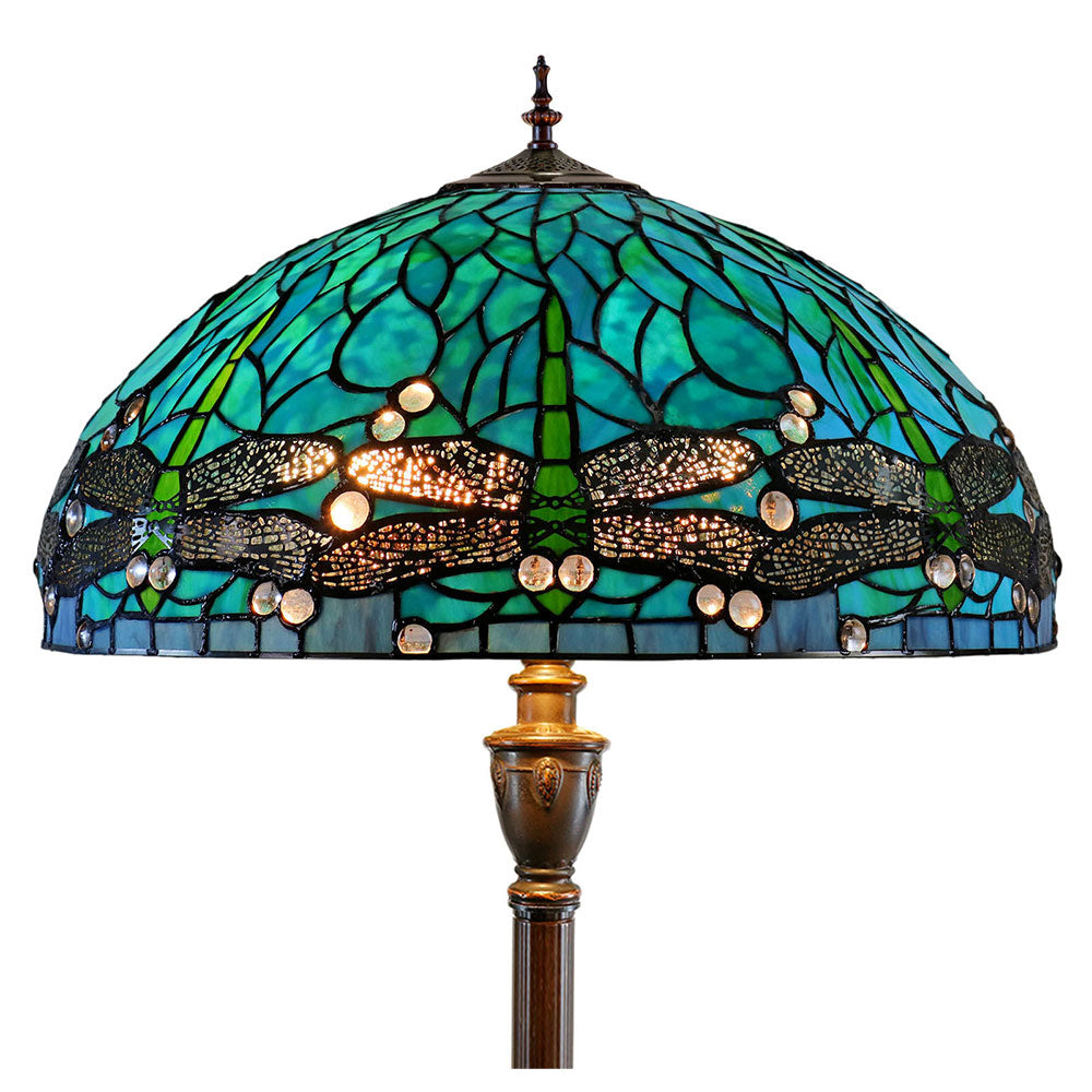 Sylvia Dragonfly Tiffany Floor Lamp
