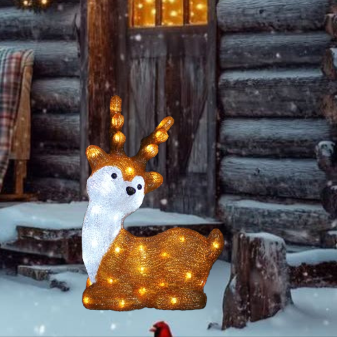 Acrylic Sitting Cute Reindeer