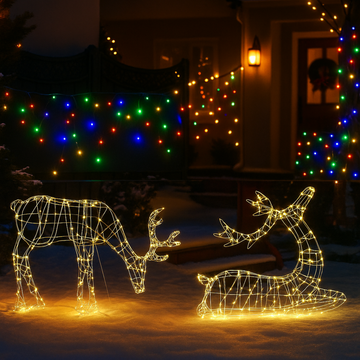 Starlit Reindeer Christmas Light Set