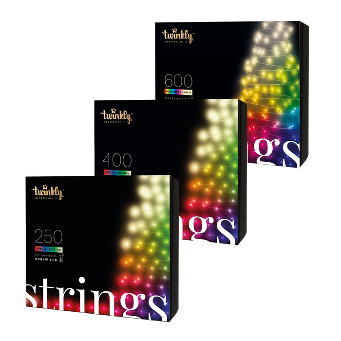 Twinkly LED String Light_Generation II_AU Plug Black Wire RGB+W - 250/400/600