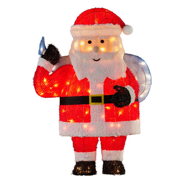 81cm Christmas Santa Display With Lights