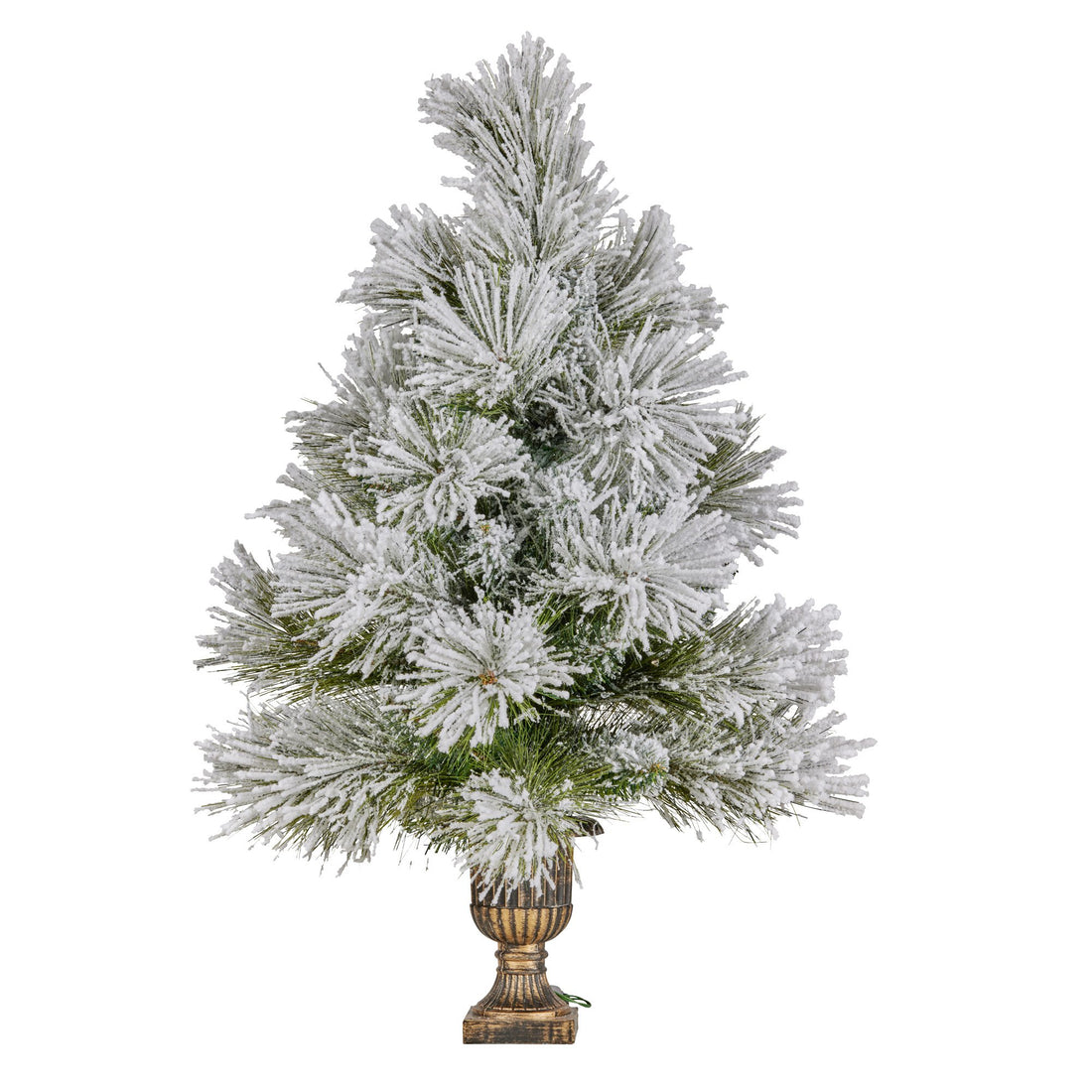 61cm Majestic Snow Tabletop Prelit Christmas Tree