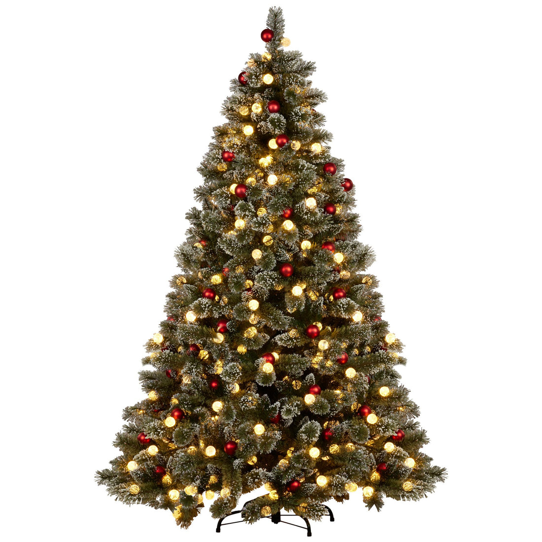 Swishmas Snowy Bristle 2.3m Multicolour Pre-Lit Christmas Tree With 1587 Tips