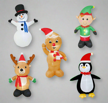 Inflatable Christmas Character 120cm Assorted - Snowman