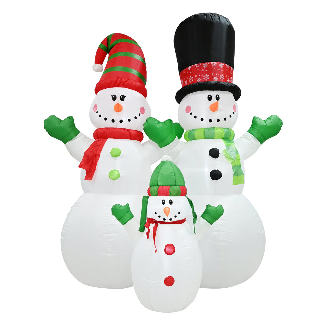 Inflatable Snowman Family 3 Pieces 240cm
