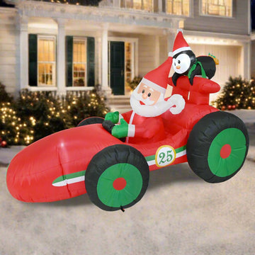 Inflatable Santa Race Car 225cm