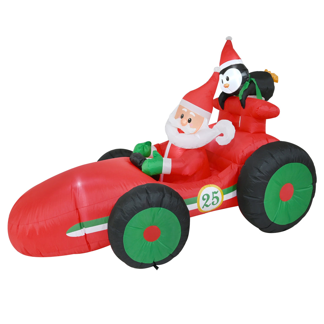 Inflatable Santa Race Car 225cm