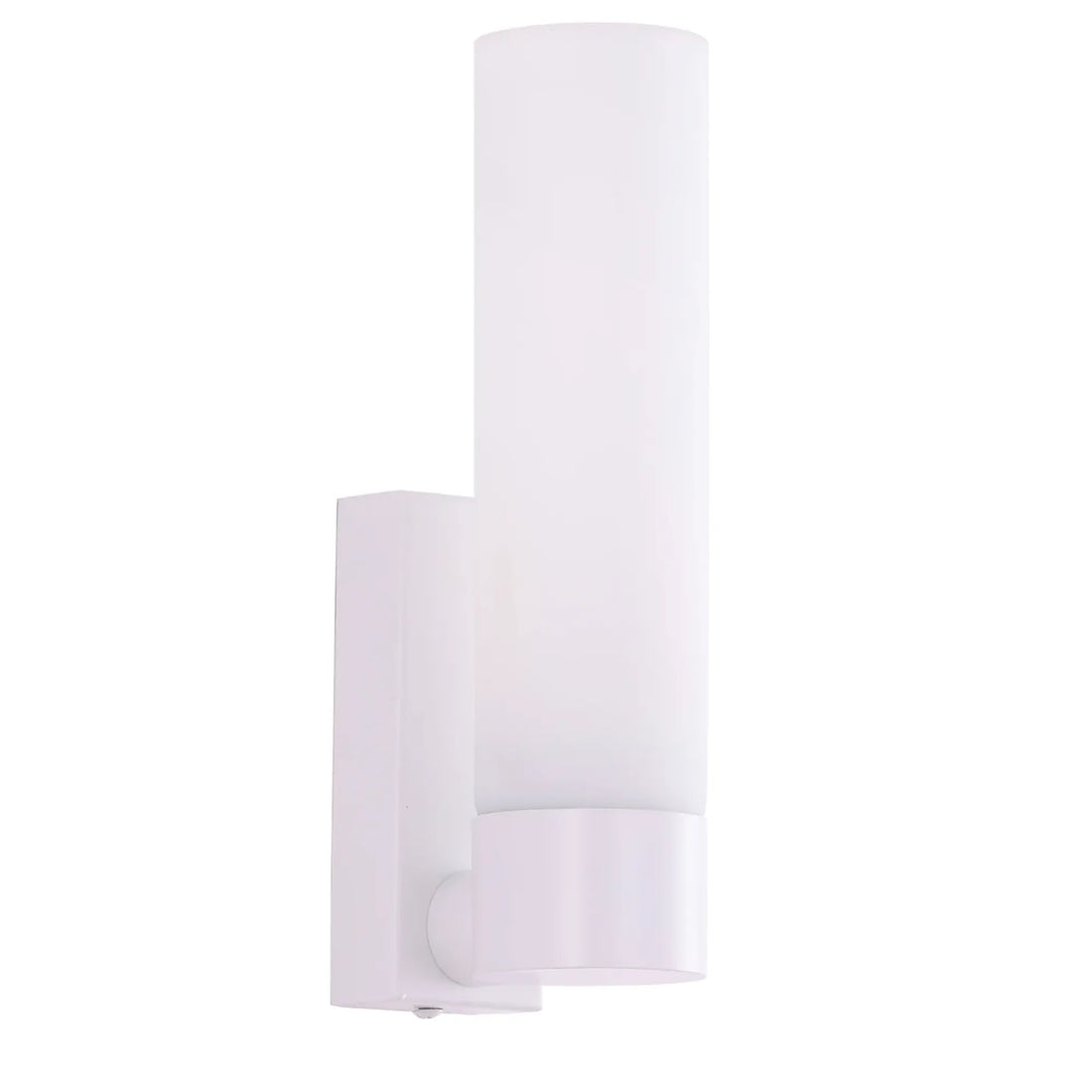 Vara Interior Tubular Up Wall Light Opal Glass White