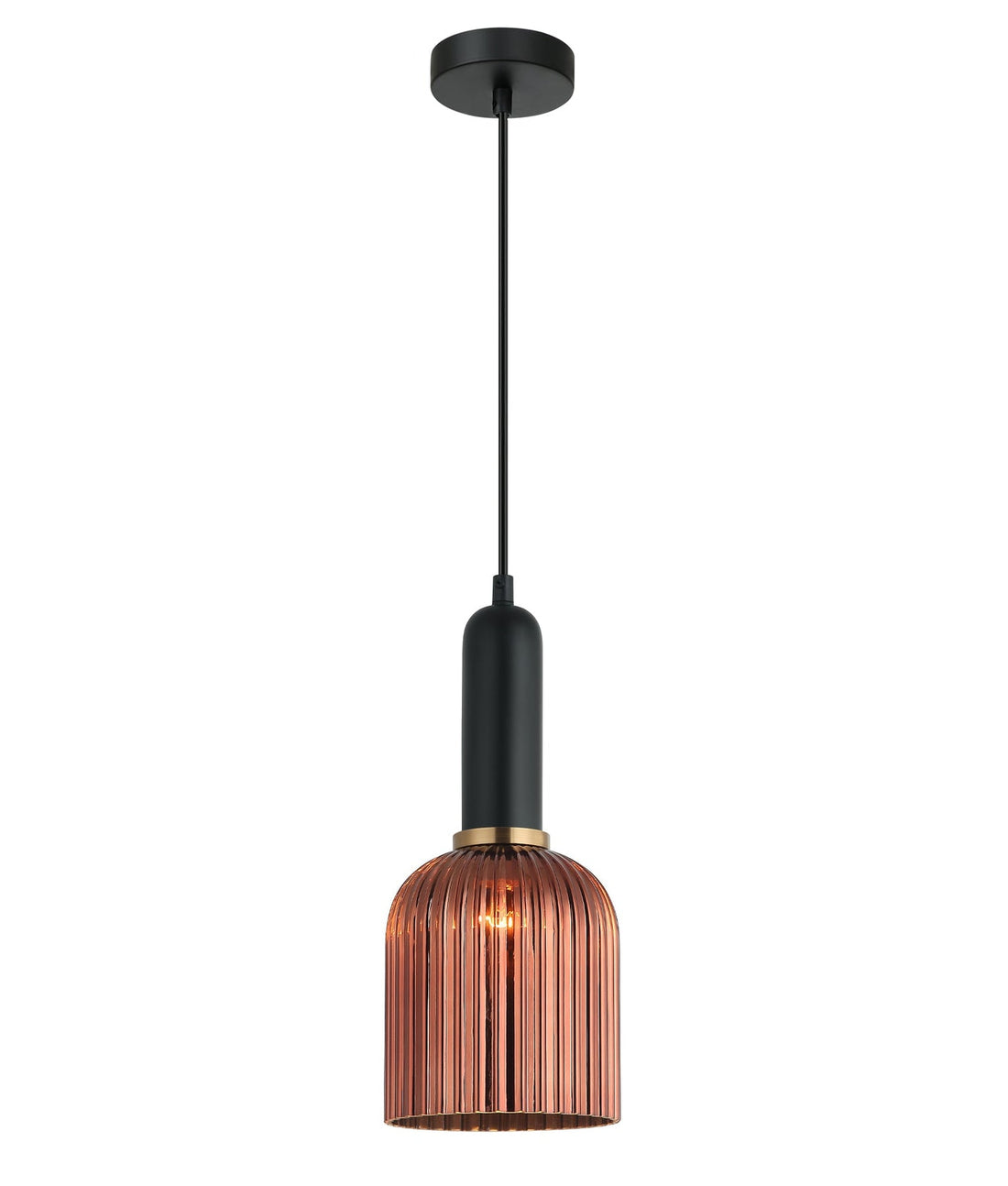 Vintaj Ellipse Shape Pendant Light Copper Painted