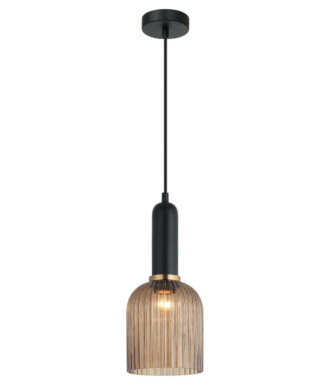 Vintaj Ellipse Shape Pendant Light Amber