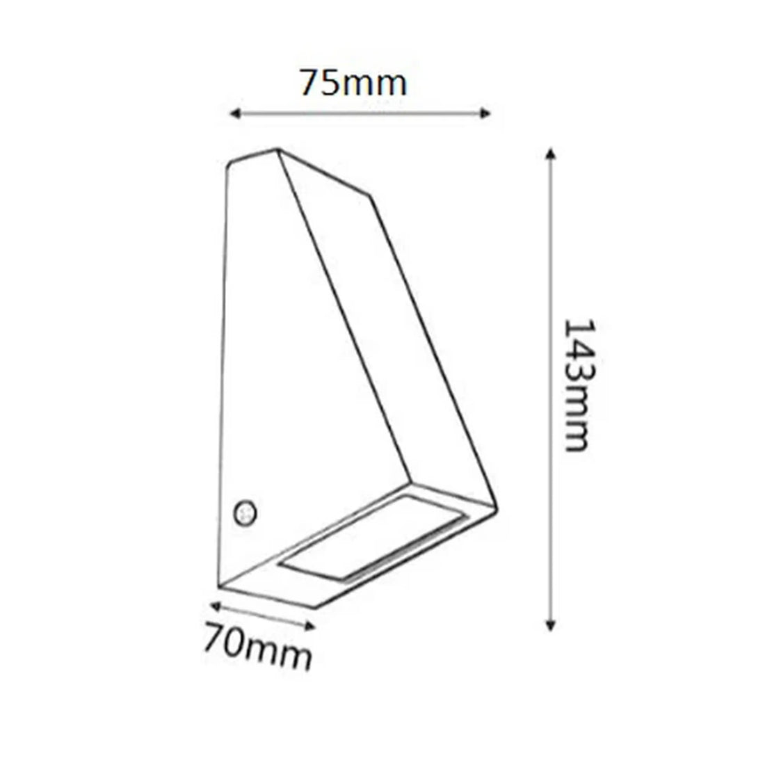 Wedge Exterior Wall Wedge Surface Mounted Wall Light IP44