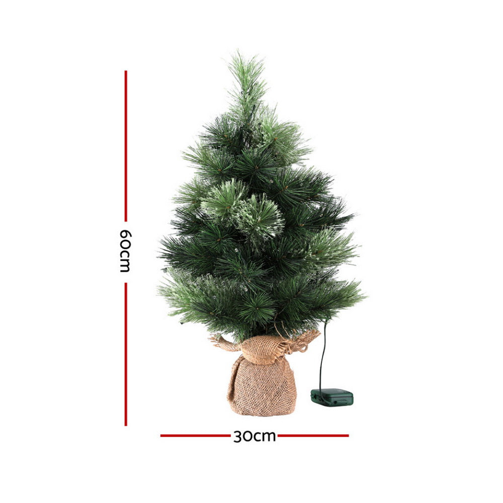 Tabletop Christmas Tree 60cm 8 Light Modes Timer Function