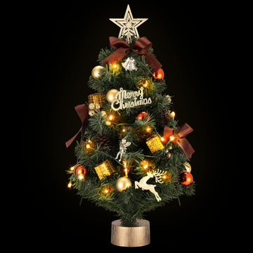 Tabletop Christmas Tree 60cm LED Xmas Tree Tree Topper Ornaments
