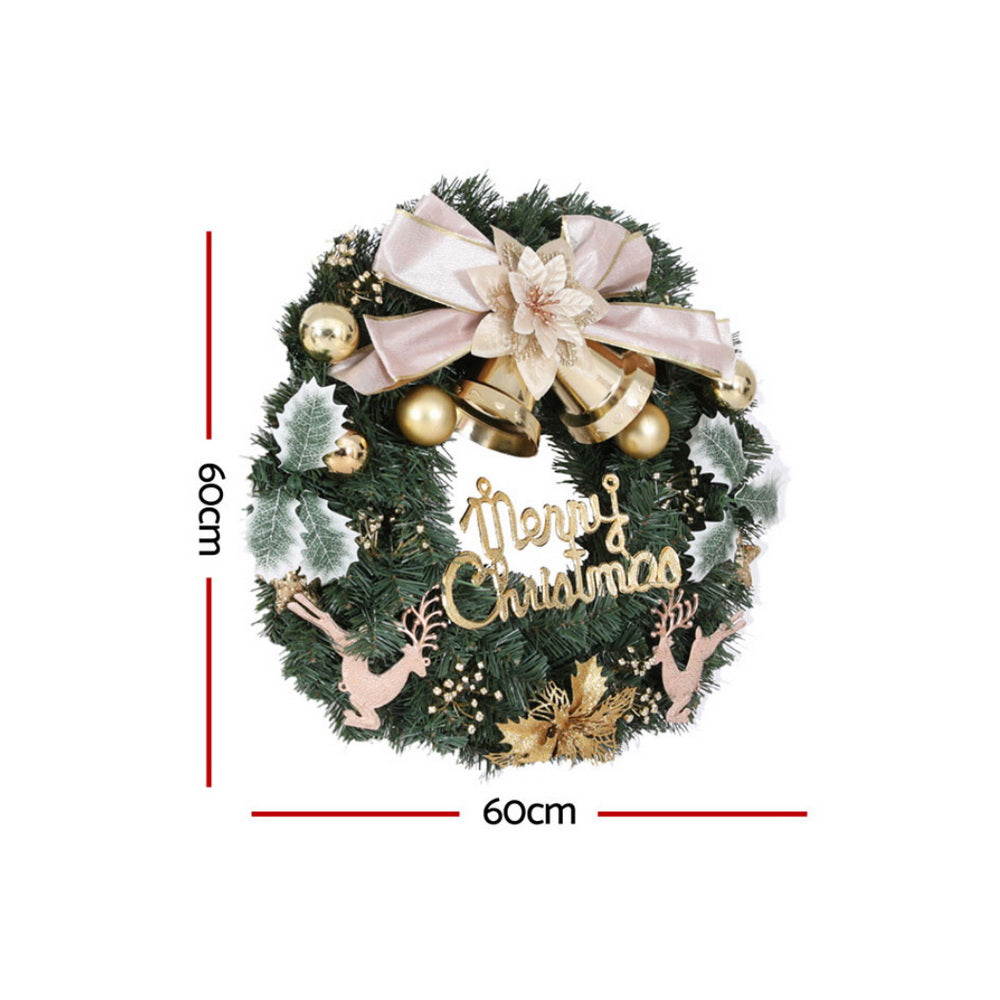  Christmas Wreath 60CM Garland Flowers Baubles Party Decorations
