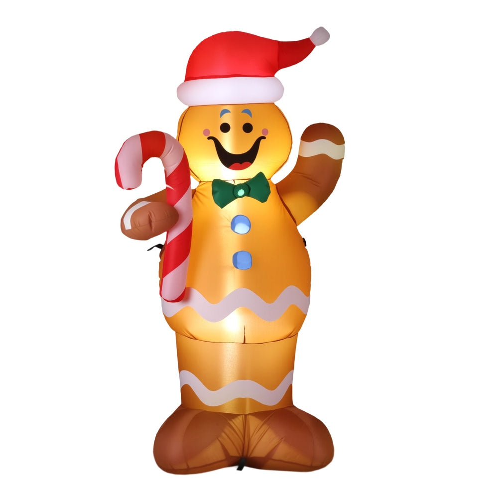 Christmas Inflatable Gingerbread Man 1.5m Height LED Decorations Illuminated