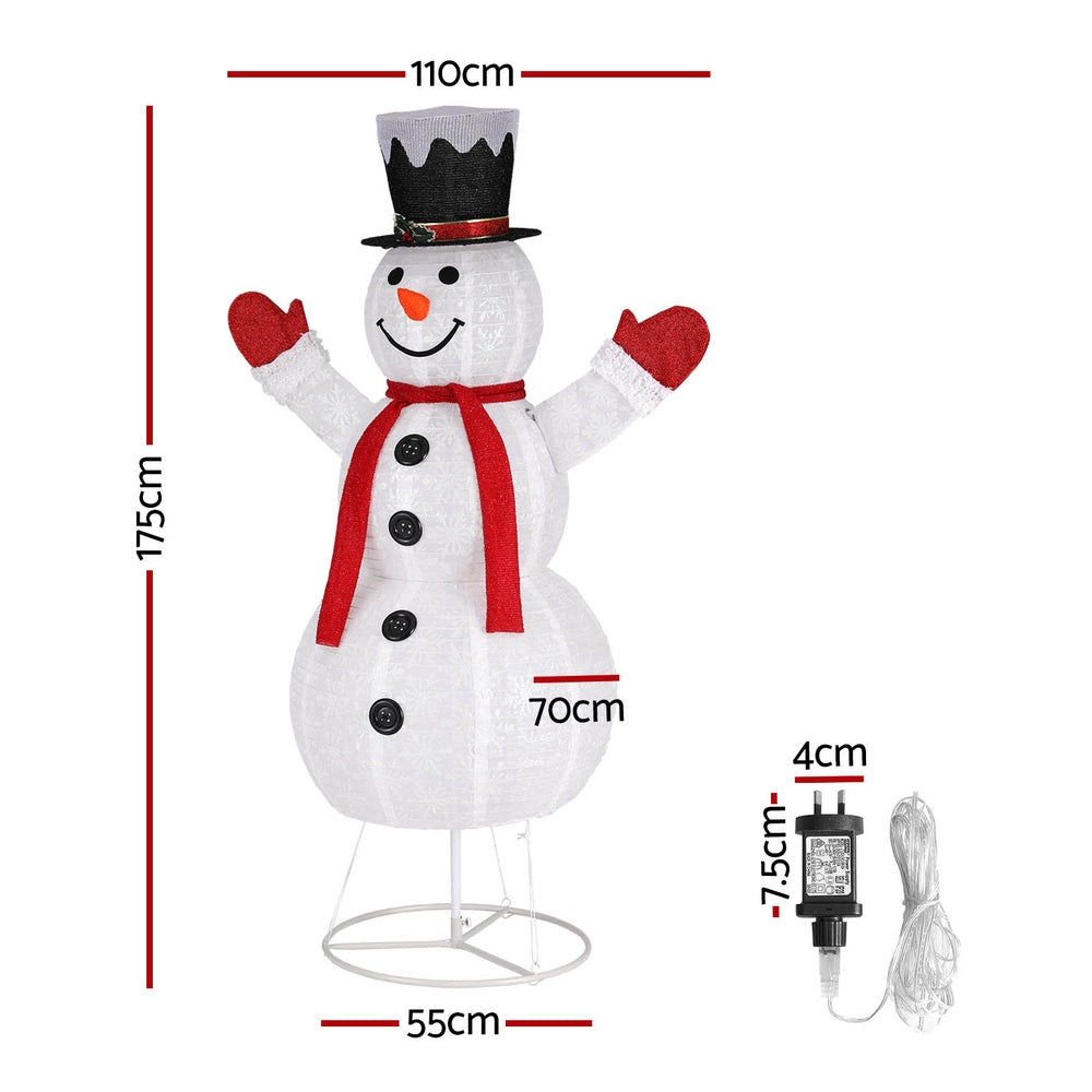 1.7m Christmas Lights 200 LED Fairy Light Snowman Decorations Jingle Jollys