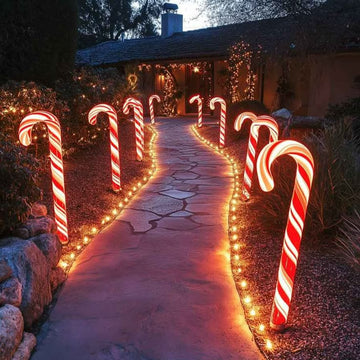 Set of 4 Connectable Candy Cane - 2 Colour Options