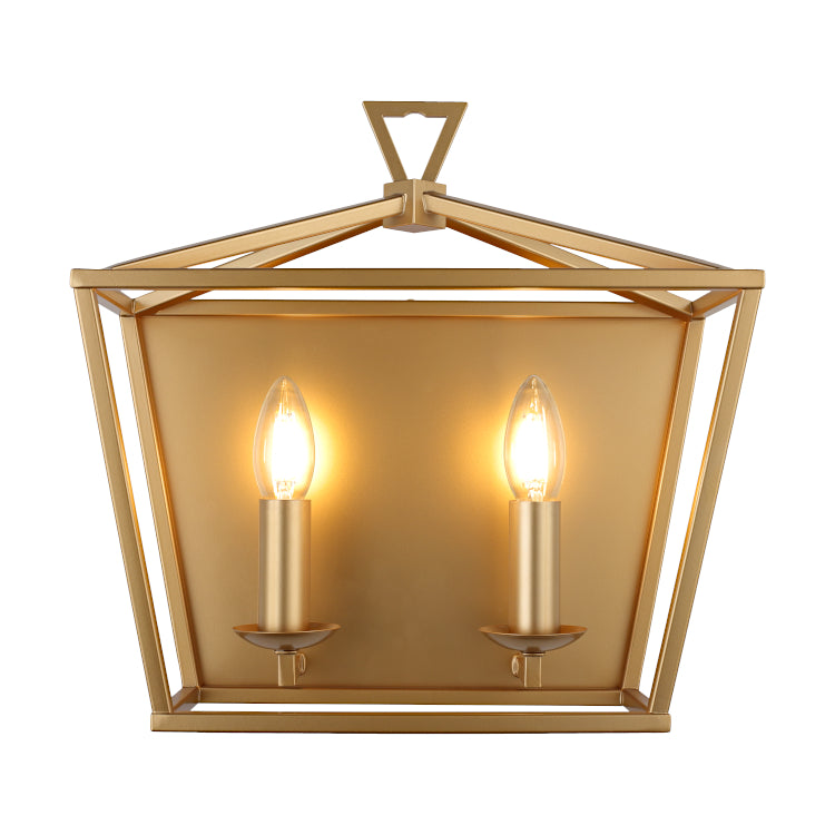 Perigan 2lt Wall Light Matt Gold