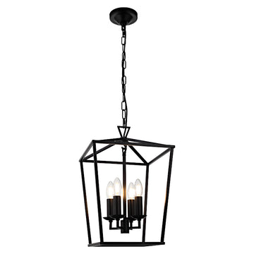 Perigan 4lt Pendant Light Black