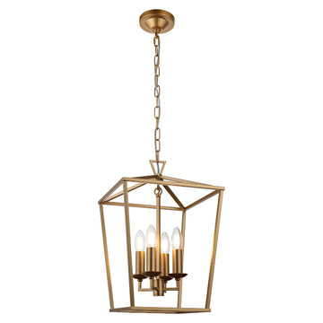 Perigan 4lt Pendant Light Matt Gold