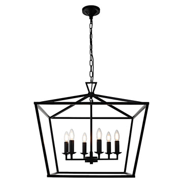 Perigan 6lt Pendant Light Black