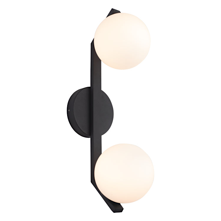 Rayna 2 Rayna IP Rated 2lt Wall Light Black