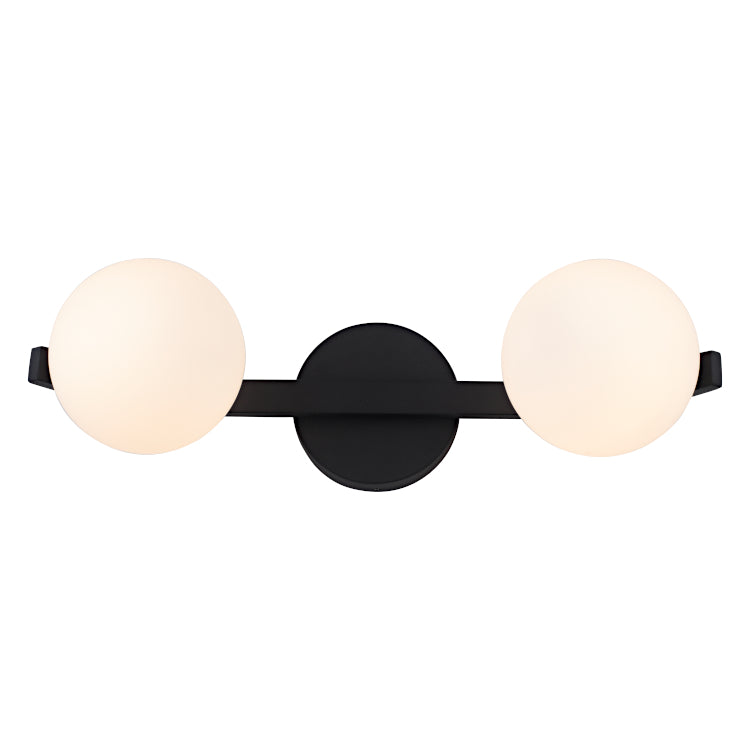 Rayna IP Rated 2lt Wall Light Black