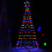 Christmas By Sas 3m Tree Shaped LED Multicoloured Solar Lights & Metal Frame