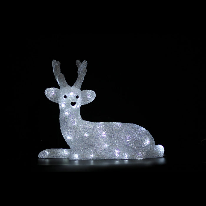 Acrylic Sitting Reindeer