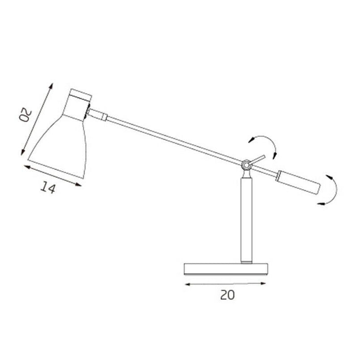 Scandinavian Adjustable Table Lamp - White