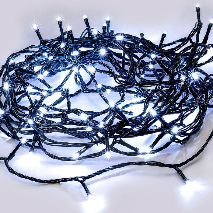 520 LED Connectable Fairy Light Chain Dark Green Cable - 3 Colour Options