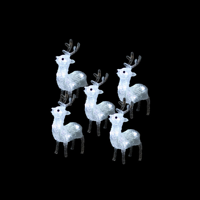 Acrylic Baby Reindeers - Set of 5