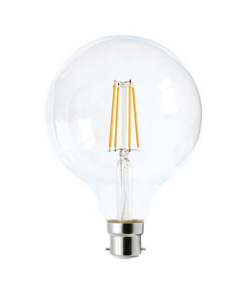 LED Filament Dimmable Globes G95 B22 6W Set of 2