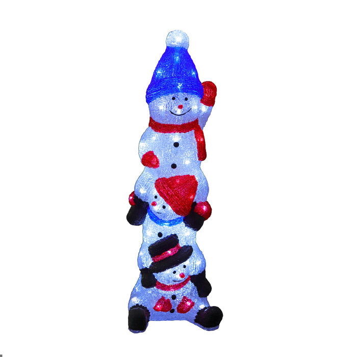 Acrylic Cheeky Stack of 3 Snowmen