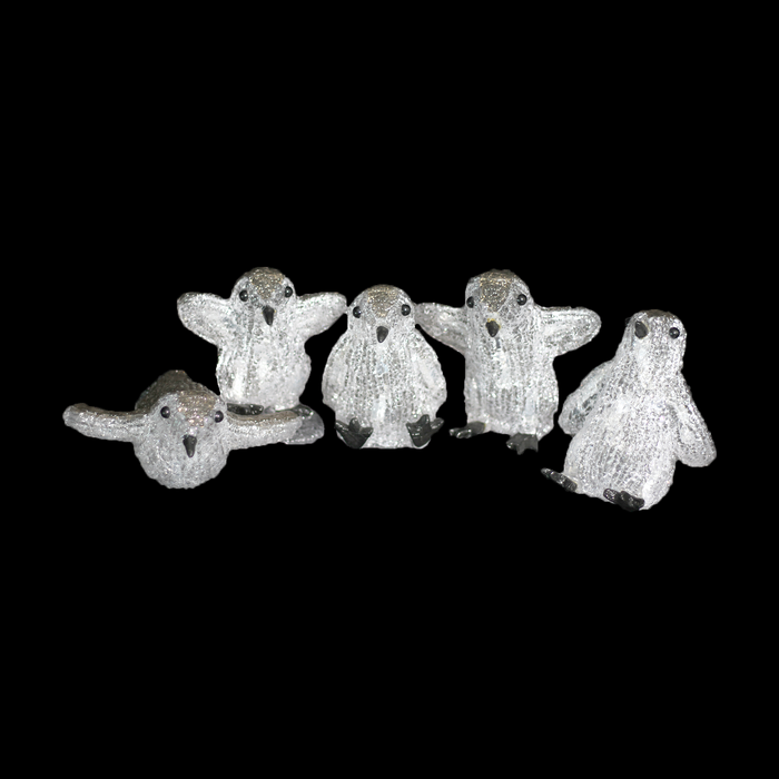 Acrylic Baby Penguins - Set of 5