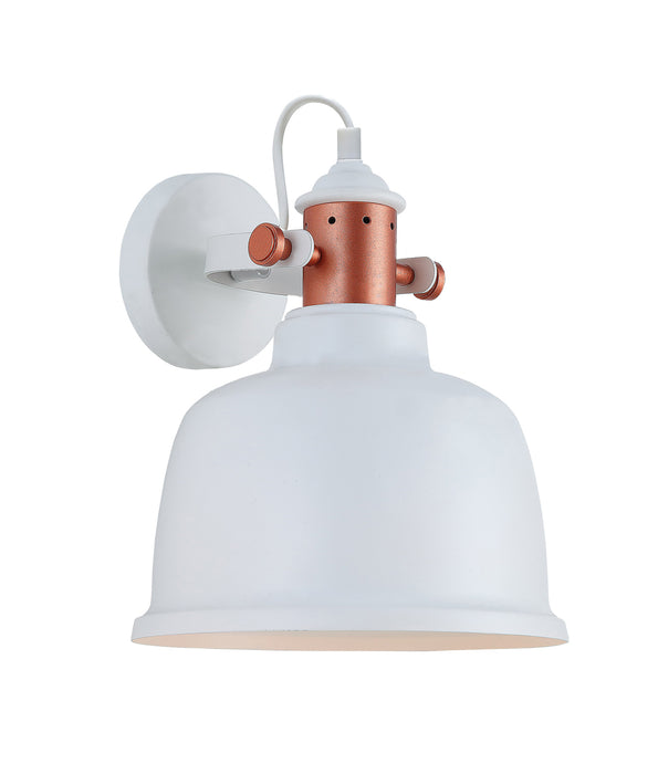 ALTA Interior Adjustable Bell with Copper HightLight Wall Light-White