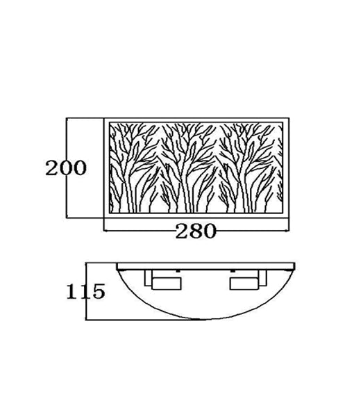 AUTUMN Aged Bronze with Amber Interior Wall Light