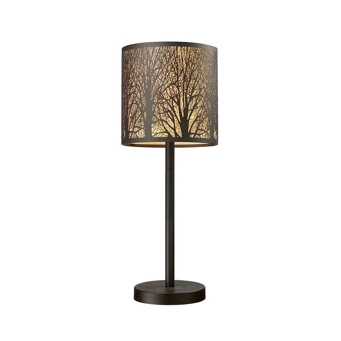 AUTUMN Aged Bronze with Amber Lining Table Lamp