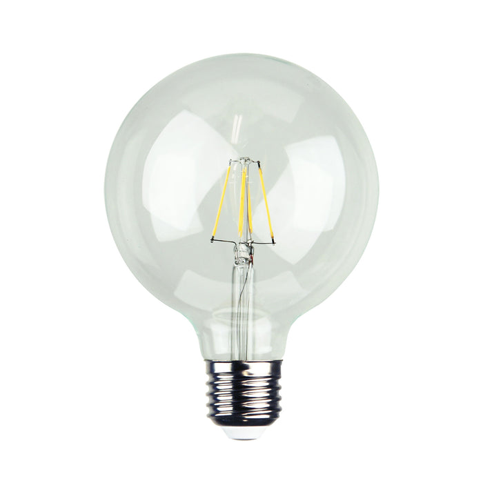 LED Filament Dimmable Globes G95 E27 4W Set of 2