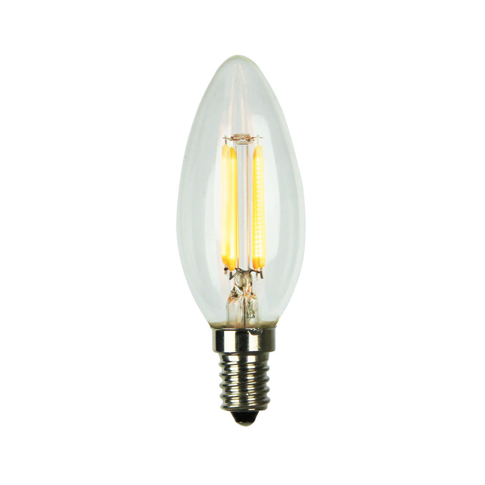 LED Filament Dimmable Globes C35 E14 4W Set of 4