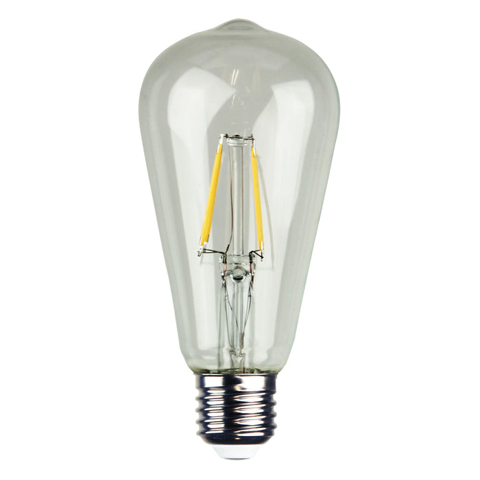 LED Filament Dimmable Globes ST64 B22/E27 4W Set of 2
