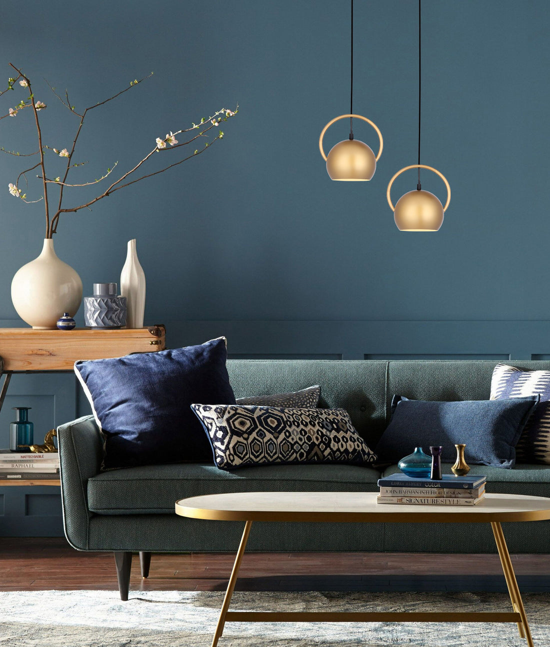 BELLA Interior Dome Pendant Light- Gold