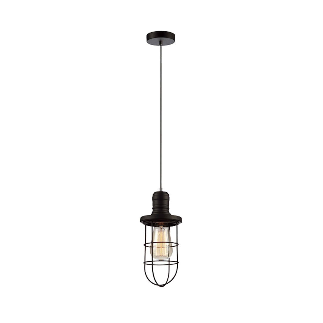 BLACKBAND Black Iron Cage Pendant Light