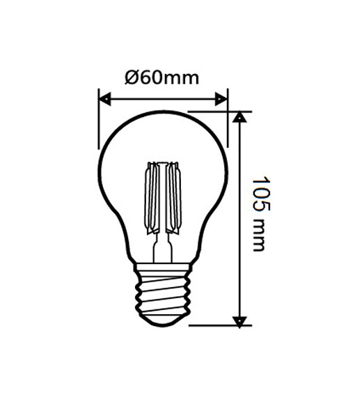 LED Filament Dimmable Globes GLS B22 8W Set of 4