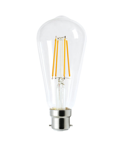 LED Filament Dimmable Globes Pear B22 8W Set of 2